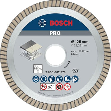 Bosch Professional Diamanttrennscheibe Best for Ceramic Extra-Clean Turbo (Keramik, 125 x 22,23 mm, Zubehör Winkelschleifer) im Sale